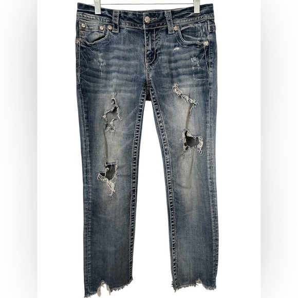 Miss Me Denim - Miss Me Jeans Womens Size 29 Signature Crop Distressed